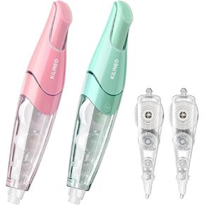 Refillable Retractable White Correction Tape, Pen Shaped White Smooth Pull Out Correction Tape Set, Correction Tape, Japanese Aesthetic Cute Correction Tape for Office Supplies, 4 PCS (ZH-67)