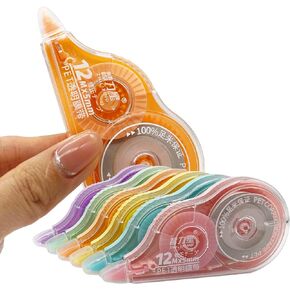 Correction Tape,Thickening With Core White Out Tape Pen for School Office Supplies,0.2 x 472 Inch,6 Count(Colorful)