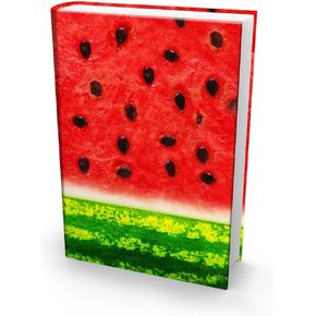 Book Sox Stretchable Book Cover: Jumbo Watermelon Print. Fits Most Hardcover Textbooks up to 9 x 11. Adhesive-Free, Nylon Fabric School Book Protector. Easy to Put On. Washable & Reusable Jacket.