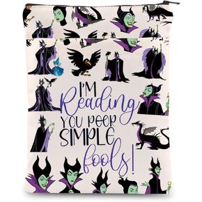 KEYCHIN Villain Witch Book Sleeve Villain Movie Fans Gifts I'm Reading You Poor Simple Fools Book Cover Protector For Bookish Book Nerd (I'm Reading-BS)