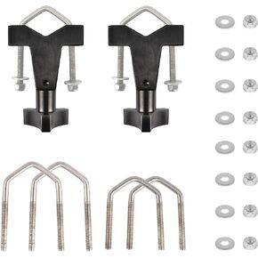 High Lift Jack Mount, Aluminum Hi Lift Jack Tube Mount Brackets 1-2.5" for Tube Bumpers,Bull Bars,Roll Cages and Roof Racks (Black)