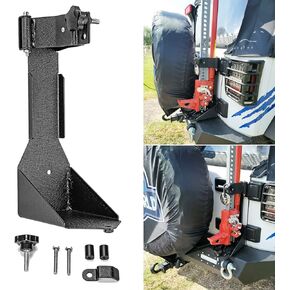 WSays Off-Road Tailgate High Lift Jack Holder Mount Bracket Kit Compatible with Jeep Wrangler JK 2007-2017