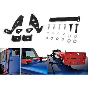Hi Lift Jack Mount Hood Hinge/Door Hinge Bracket for Jeep Wrangler 2007-2022 JK JL Unlimited 2/4 Doors