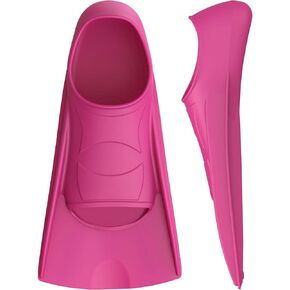 Gintenco Swim Fins, Kids Swim Training Fins for Lap Swimming, Travel Size Flippers with Mesh Bag, Silicone Swimming Fins for Kids Teens Adults Women Men