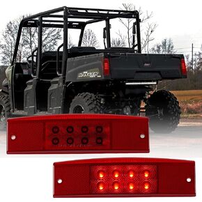 مصباح خلفي UTV قطعتان لـ Ranger 570، ضوء إيقاف الفرامل الخلفي LED متوافق مع Polaris Ranger 400 500 570 800 EFI متوسطة الحجم، استبدل OEM # 2411450، أحمر