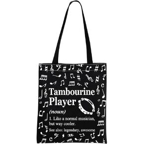 MINIGIU Tambourine Player Thank You Gift Tambourine Lover Gift Tambourine Player Tote Bag for Tambourine Lover