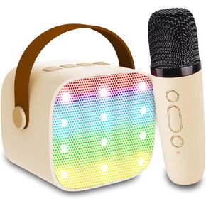 Kids Karaoke Machine with 2 Wireless Microphones for Girls Boys, 3 4 5 6 7 8 Year Old Girl Birthday Ideas, Home Party Gifts for Boys Girls Adult