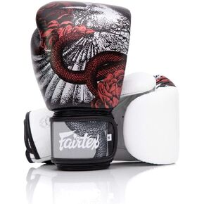 Fairtex Beauty of Survival Limited Edition Boxing Gloves | Premium Craftsmanship |Full-Grain Leather| Stylish Design | Adjustable Fit | Unique Artwork | Velcro Straps