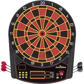 Arachnid Cricket Pro 450 Electronic Dartboard Features 31 Games with 178 Variations and Includes Two Sets of Soft Tip Darts , Black/Red, 19.00 x 1.00 x 19.00 inches