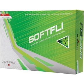 كرات الجولف Maxfli Softfli باللون الأخضر غير اللامع - مسافة أطول - ضغط منخفض للغاية - ملمس ناعم بشكل استثنائي