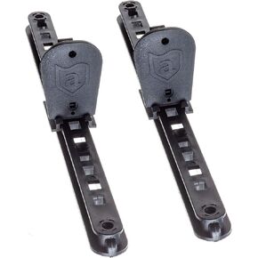 Attwood 11940-2 Universal Adjustable Kayak Foot Pegs/Foot Brace with Trigger Lock, Black Finish, Set of 2, 15 Inches