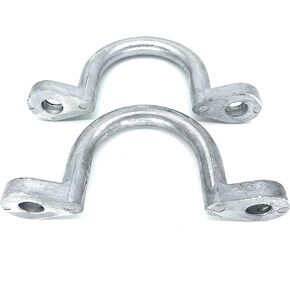 Replace Trailer Tie Loop 2" I.D. Aluminum Bolt-On Lashing Rope Tie Down Ring Horse (2 Pack)
