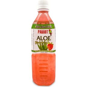 Parrot Brand Aloe Vera Juice Drink Coconut Flavor 500mL 16.9 Ounce (Pack of 10)