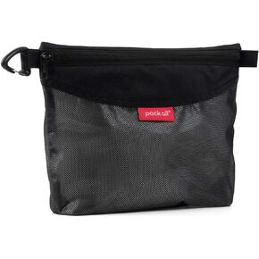 pack all 3 Pcs Water-resistant Material Zipper Pouch Set, Mesh Zipper Bags for Storage, Travel, Office (Black)