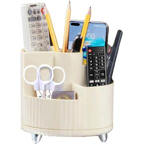 منظم مكتب BLIENCE، 5 فتحات 360 حامل للتحكم عن بعد للتلفزيون / العلبة، كوب قلم رصاص مقطوع، حامل قلم للطاولة، صندوق تخزين اللوازم الفنية للقرطاسية، مشغل الوسائط، أجهزة التحكم في السخان، المنزل، المكتب in Kuwait