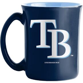 MLB Large 15oz Two Toned Cafe Mug with Team Logo and Inner Color (Miami Marlins)