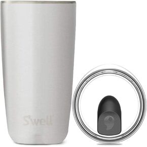 S'well Stainless Steel Tumbler with Slide-Open Lid, 18oz, Azurite, Triple Layered Vacuum Insulated Containers Keeps Drinks Cold for 12 Hours and Hot for 4, BPA Free