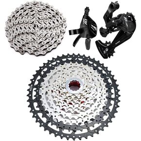 Bibike 10 Speed MTB Groupset CN-HG54 Chain 11-50t Cassette 1x10 Speed Rear Derailleur& Shifter