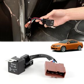 Maiker Main Relay Conversion Kit Auto Switches & Starters Set Car Truck 4-PIN Relay with Heavy Duty Tinned Copper 5 Wire Harness for Honda Civic 94-01 Integra 97-01 CRV Accord,12V 40A with Switch