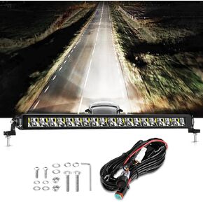 Auxbeam 12 Inch LED Light Bar 96W 10560LM Anti-Glare Offroad LED Driving Light Bar Dual Row Offroad Flood Driving Beam Work Light for Truck Jeep Cars Wrangler ATV UTV Boat