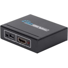 موزع HDMI Monoprice 4K Mini 1x4 - 10.2 جيجابت في الثانية، 4K@30 هرتز، 1080p@120 هرتز، 12 بت لكل قناة، أسود - سلسلة Blackbird
