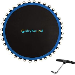 SkyBound 150" Premium Trampoline Mat w/Sunguard | Fits 14ft Frames with 72 V-Rings and 5.5" Springs | Compatible with Major Brands (Blue)