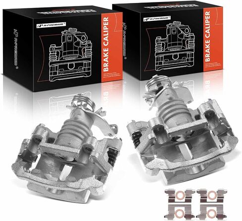 مجموعة فرجار قرص الفرامل الخلفية A-Premium مع دعامة متوافقة مع موديلات مختارة من Chevy وPontiac وSaturn - Malibu 2004-2012، Cobalt 2005-2008، HHR 2008-2010، Pursuit 2006، G5، G6، Aura، Ion in Saudi Arabia