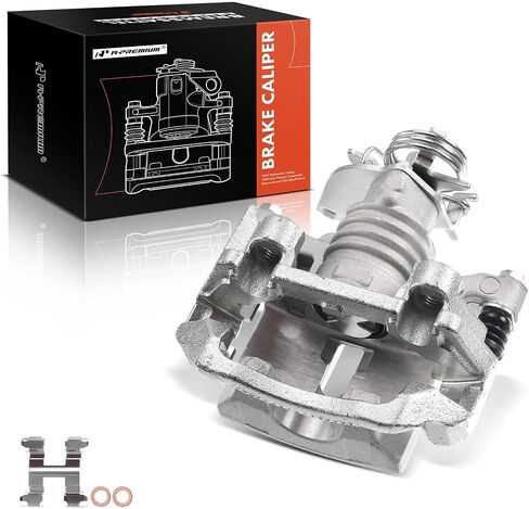 مجموعة فرجار قرص الفرامل الخلفية A-Premium مع دعامة متوافقة مع موديلات مختارة من Chevy وPontiac وSaturn - Malibu 2004-2012، Cobalt 2005-2008، HHR 2008-2010، Pursuit 2006، G5، G6، Aura، Ion in Saudi Arabia