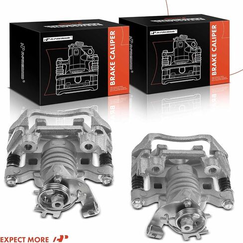 مجموعة فرجار قرص الفرامل الخلفية A-Premium مع دعامة متوافقة مع موديلات مختارة من Chevy وPontiac وSaturn - Malibu 2004-2012، Cobalt 2005-2008، HHR 2008-2010، Pursuit 2006، G5، G6، Aura، Ion in Saudi Arabia