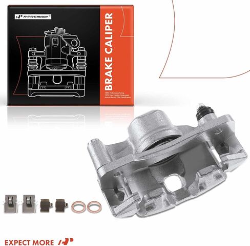 A-Premium Disc Brake Caliper Assembly with Bracket Compatible with Select Honda Models - Civic 1990-2000, CRX 1990-1991, Civic del Sol 1993-1997 - Front Driver and Passenger Side, 2-PC Set in Saudi Arabia