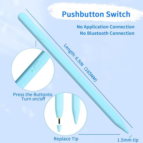 Stylus Pens for Touch Screens, Universal Fine Point iPad Pencil with Magnetic Adsorption Compatible with iPhone/iPad/Samsung/Android/Tablet & Other Touch Screens (White Gradient Pink) in Saudi Arabia