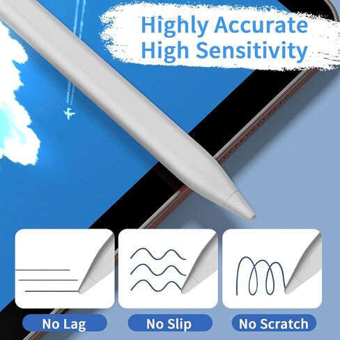 Stylus Pens for Touch Screens, Universal Fine Point iPad Pencil with Magnetic Adsorption Compatible with iPhone/iPad/Samsung/Android/Tablet & Other Touch Screens (White Gradient Pink) in Saudi Arabia