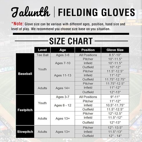 جلونث كيدز يوث جونيور بيسبول سوفتبول تي بول قفاز خارجي إنفيلد للأعمار من 3 إلى 14 عامًا in Kuwait