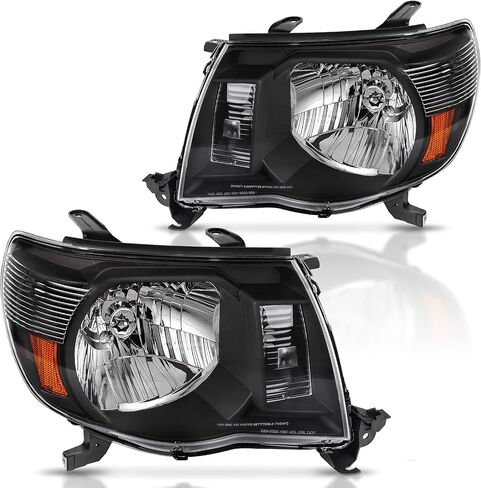 مجموعة المصابيح الأمامية DWVO متوافقة مع 2005 2006 2007 2008 2009 2010 2011 Tacoma Pickup Truck OE Style استبدال غطاء الكروم مع عاكس كهرماني in Saudi Arabia