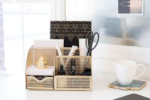 BLU MONACO Aqua Desk Organizer - Girly Cute Aqua Turquoise Desk Accessories - Storage for School Locker Bedroom or Home - Stationary Holder in Kuwait