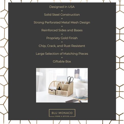 BLU MONACO Aqua Desk Organizer - Girly Cute Aqua Turquoise Desk Accessories - Storage for School Locker Bedroom or Home - Stationary Holder in Kuwait