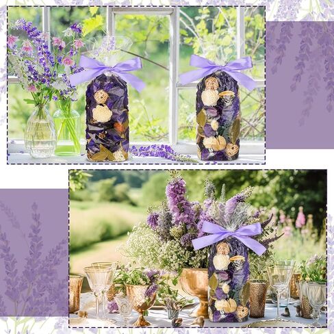 أكياس مجففات الربيع الأرجواني الخزامى المجففة وعاء حشو كبير 15 أوقية حقيبة رائحة الخزامى ديكور الزهور المجففة روائح من عطر الخزامى المسحوق الكيس البتلة ديكور حمام الزفاف in Kuwait