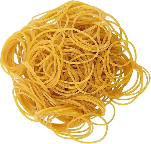 500Pcs 1.5in Rubber Bands Office Supplies, Stretchable Rubber Elastics Bands General Purpose Elastic Stretchable Bands Sturdy Rubber Bands for Home, Office, School (Yellow) in Kuwait