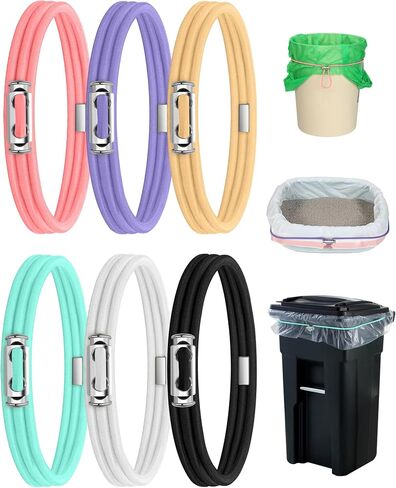 Garbage Can Bands Cord Lord Design Adjustable Large Trash Can Rubber Bands Fits 8-33 Gallon Trash Cans Multifunction Bands Litter Box Bands for Kitchen Tables Picnic Party in Saudi Arabia