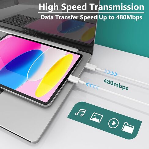 Fast USB C Charger for iPad Pro, 20W Fast iPad Charger Block with 6FT USB C to USB C Cable for iPad Pro 12.9/11 inch(2022/2021/2020),Air 5th/4th,Mini 6th,10th,iPhone 15,15 Plus,15 Pro,15 Pro Max in Kuwait