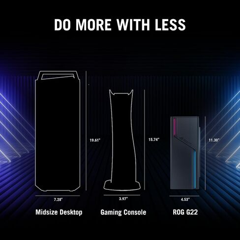كمبيوتر مكتبي للألعاب ASUS 2023 ROG G22CH DB776، عامل صغير الحجم، Intel Core i7-13700F، NVIDIA GeForce RTX 4070 Dual، 1 تيرابايت SSD Gen 4، ذاكرة الوصول العشوائي DDR5 16 جيجابايت، Windows 11، G22CH-DB776، رمادي in Saudi Arabia