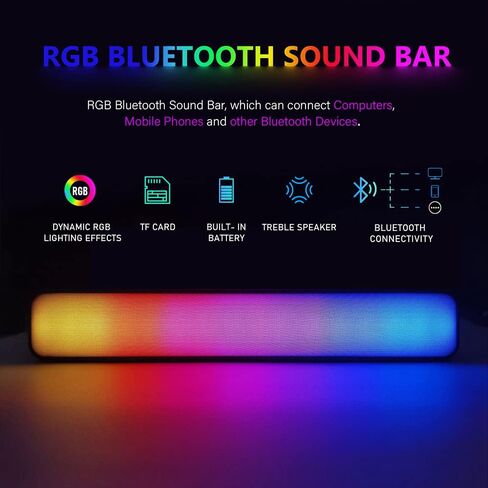 Dell PC Black Treasure Box RGB Desktop Quad Core I5 up to 3.6G, 16G, 512G SSD, WiFi, BT, RGB Keyboard & Mouse, DVD, New 22" 1080P FHD LED, RGB Sound Bar, Webcam, Win 11 Pro (Renewed) in Kuwait