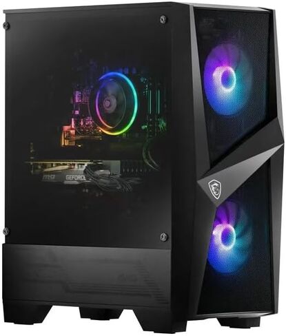 MSI Codex R Gaming Desktop | Intel 10-Core i5-13400F >i7-12700F | 64GB DDR5 2TB SSD + 1TB HDD | Geforce RTX 4060 8GB Graphic | DisplayPort 2.5G Ethernet ARGB Fan Win11Pro Black + HDMI Cable in Saudi Arabia