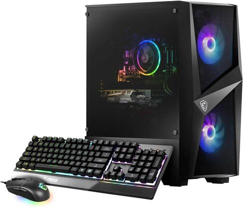 MSI Codex R Gaming Desktop | Intel 10-Core i5-13400F >i7-12700F | 64GB DDR5 2TB SSD + 1TB HDD | Geforce RTX 4060 8GB Graphic | DisplayPort 2.5G Ethernet ARGB Fan Win11Pro Black + HDMI Cable in Saudi Arabia