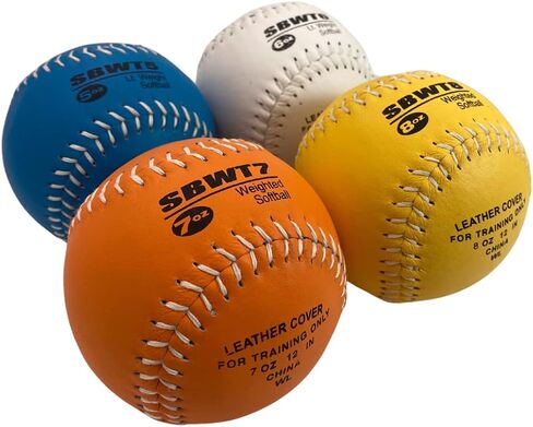 Markwort 12" Weighted Training Softball Set Leather Cover - Set of 4 Balls in Saudi Arabia