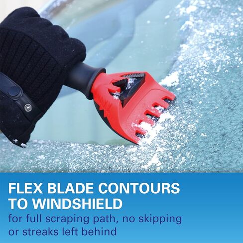 فرشاة ثلج قابلة للتمديد للسيارة ومكشطة الثلج من مالوري 14186 مل Maxx-Force 52 بوصة، باللون الأحمر in Kuwait