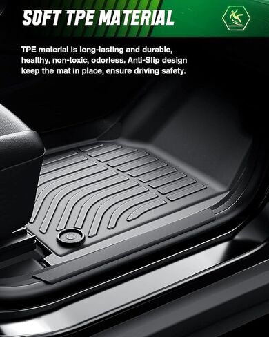 Floor Mats Fit for Volkswagen ID.4 2024 2023 2022 2021, All Weather Protection Car Mats Full Set 1st & 2nd Row, Automotive Floor Liners for Volkswagen ID4 TPE Black Custom-Fit in Kuwait