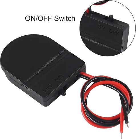20pcs Button Battery Holder Coin Cell Battery Holder with Switch 1X CR2032 Battery Holder Battery Storage Boxes Cover with Leads On ON-Off Switch Socket Container CR2032 3V-Black in Saudi Arabia