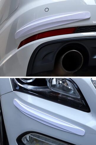 4 Packs Car Bumper Protector Strip,Front and Back Corner Bumper Guard for Car Anti Collision Strips,Universal Bumper Protector Trim Tape 40x5CM (Black) in Saudi Arabia