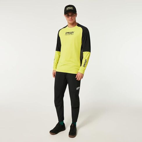 قميص Oakley Factory Pilot MTB طويل الأكمام II، أسود/كبريت، صغير in Saudi Arabia